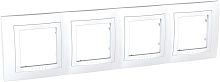Рамка горизонтальная Schneider Electric Unica 4-м. белый картинка